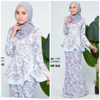 Qairen Kurung Peplum 756 Baju  Kurung Moden Qairen Kurung 