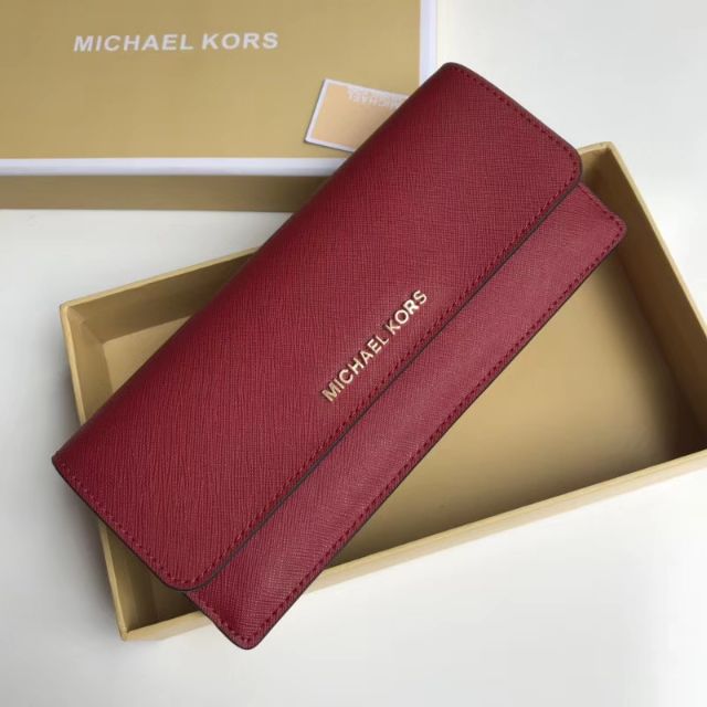 michael kors flat wallet leather