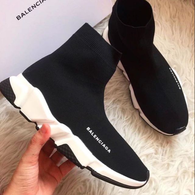 Balenciaga Speed Sock Stretch Knit Slip On Sneakers