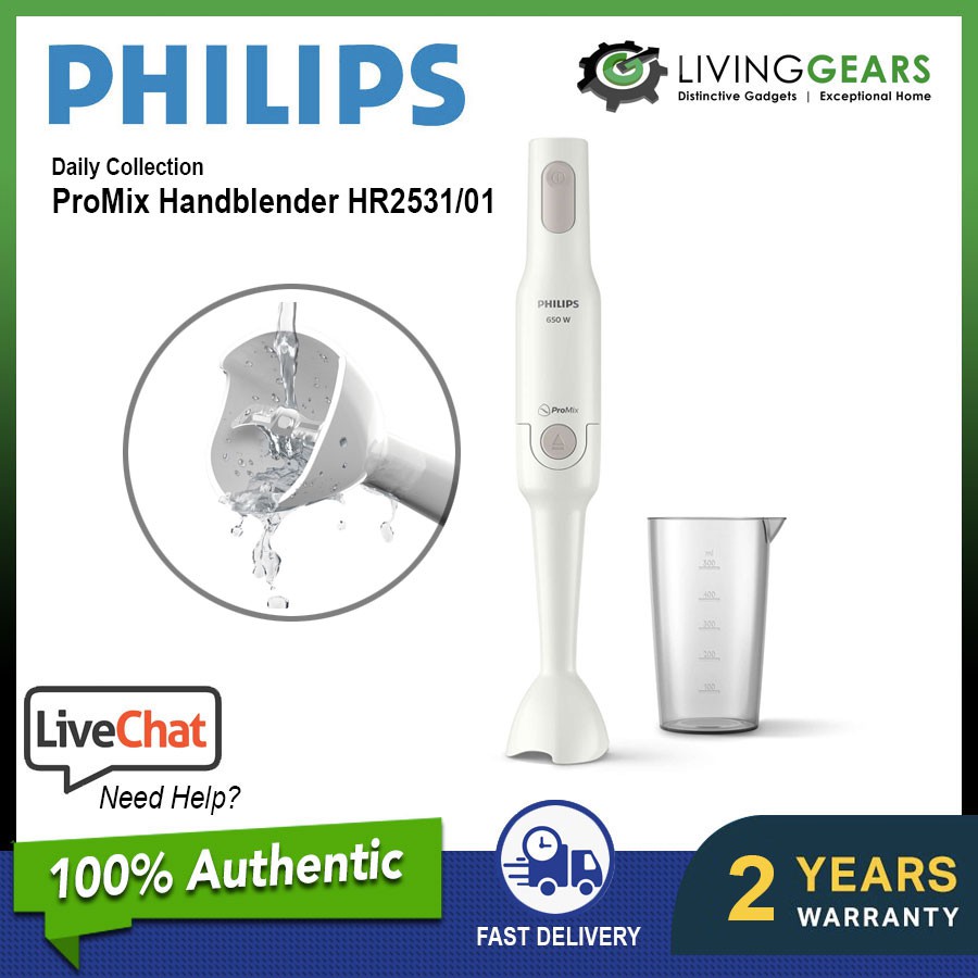 Philips 650W ProMix Hand Blender HR2531 Replacement HR1600 with Plastic