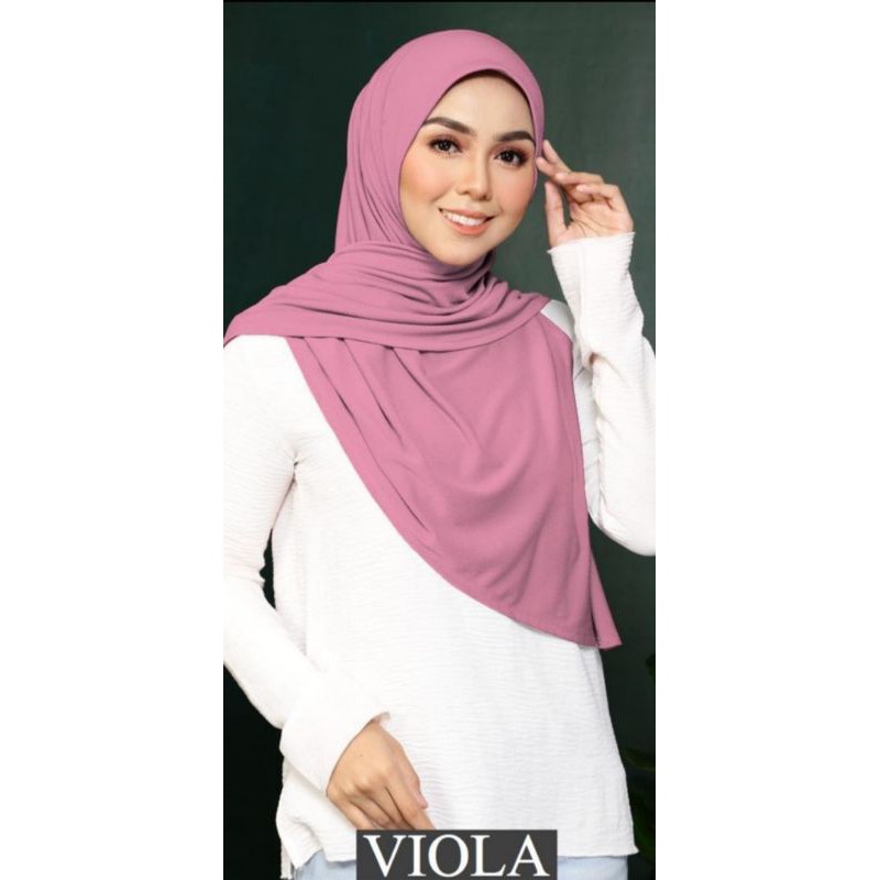 [HEEJAB] TUDUNG DAHLIA KOREAN MOSSCREPE (VIOLA) | Shopee Malaysia