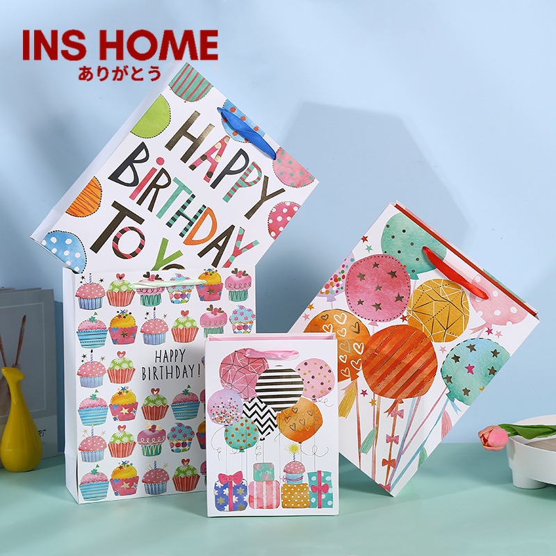Quality Birthday Gift Paper Bag Goodies Gift with handle 1pcs Shopee