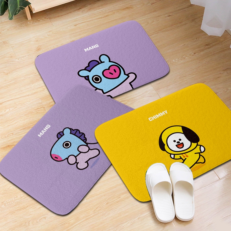 BTS K-POP BT21 Bantang Boys Pattern Rubber Mat Door Carpet for Kitchen ...