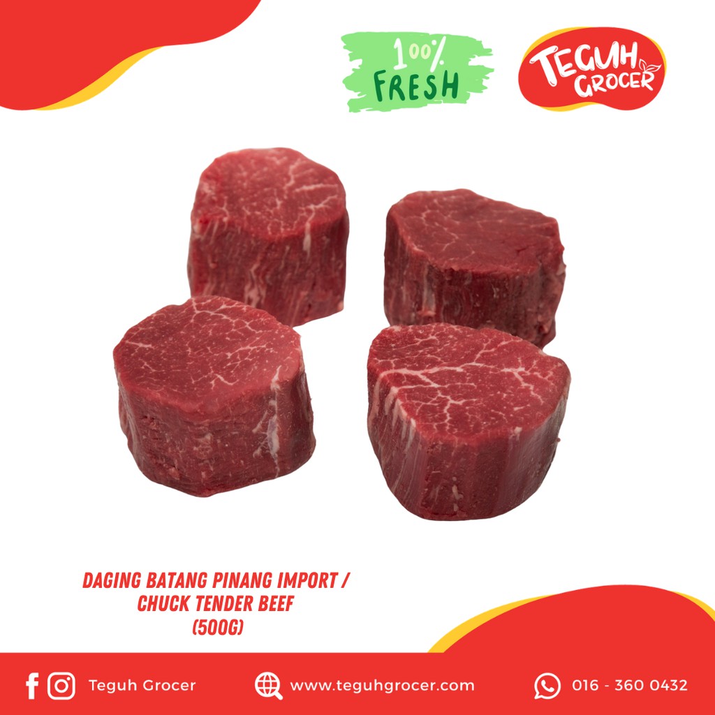 Daging Batang Pinang Import / Tenderloin (500g) | Shopee ...