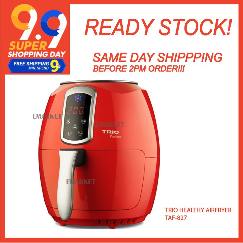 Trio Ready Stock Air Healthy Fryer Red Color 2 6l Taf 827