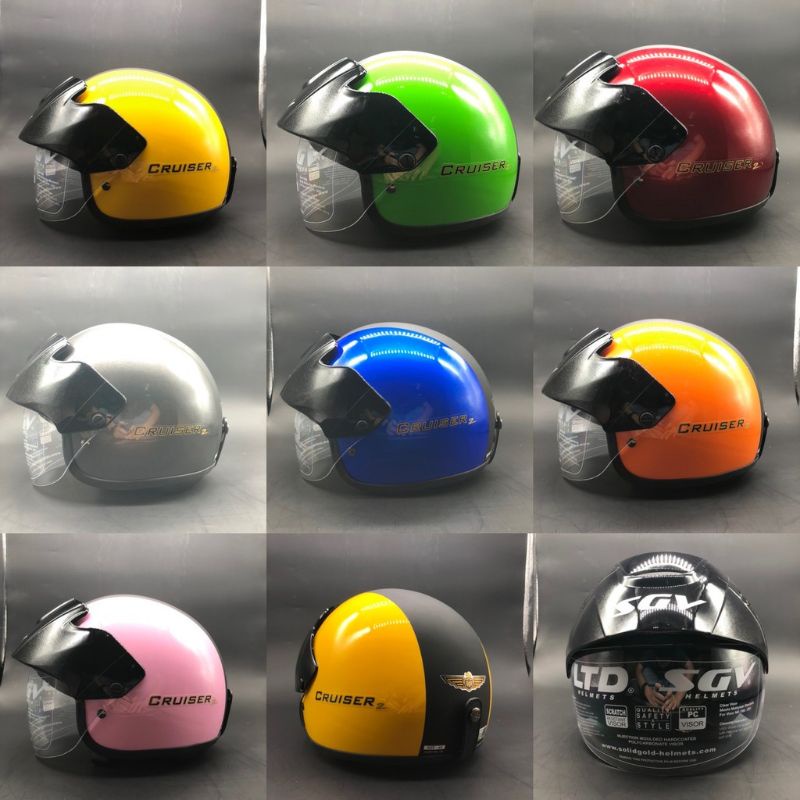 SGV CRUISER 2 VISOREX HELMET 100 ORIGINAL (half face helmet/helmet