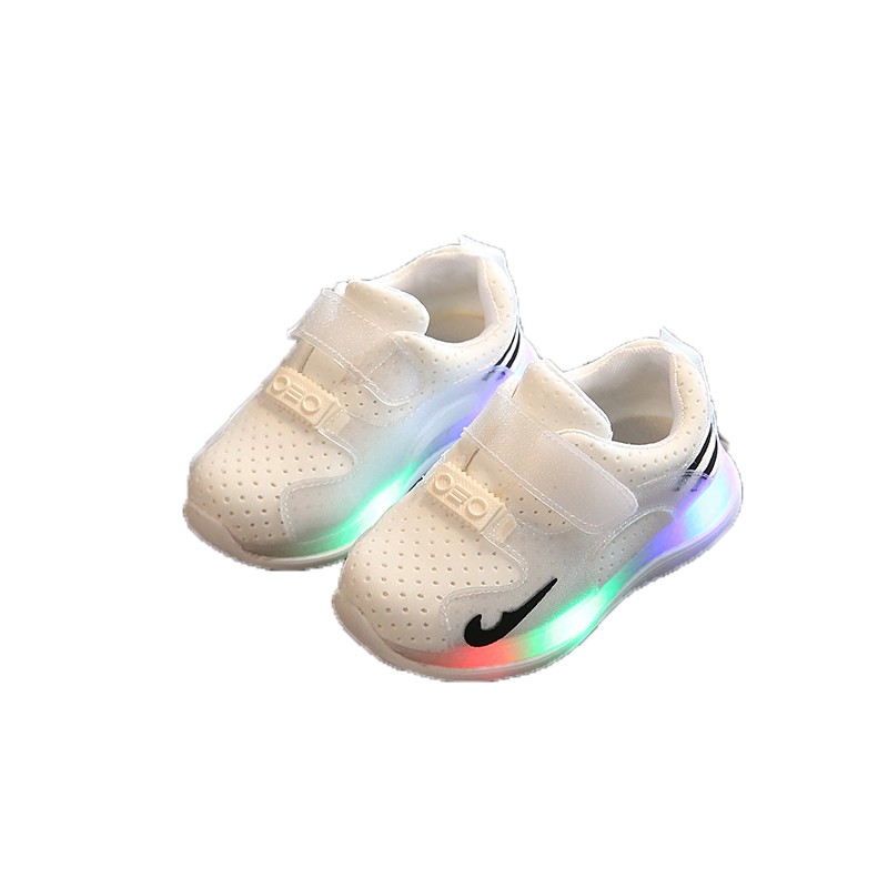 white shoes with lights