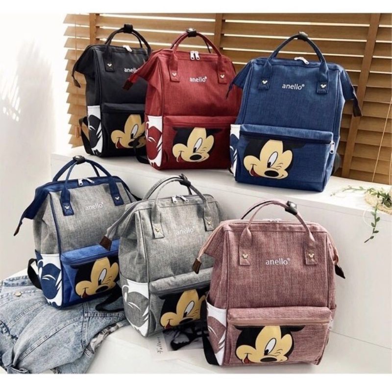 Anello Mickey Backpack Student School Bag | Shopee Malaysia