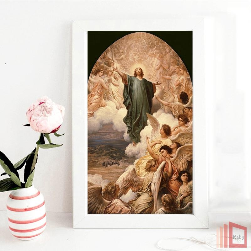 The Ascension Son Of God Poster Catholic Jesus Religious Paintings On Canvas Modern Art Decorative Wall Picturesation