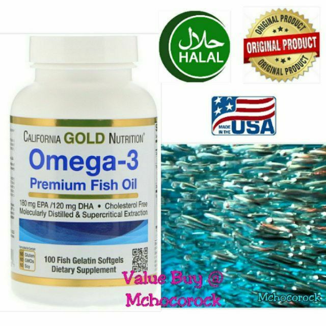 Halal Omega 3 Fish Oil (100 Softgels/Trial Repack) Made in USA, Exp