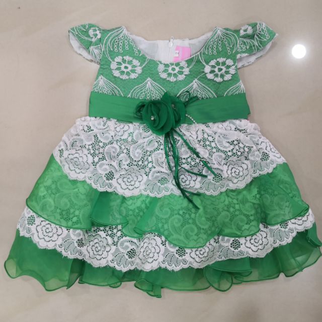 newborn green dress