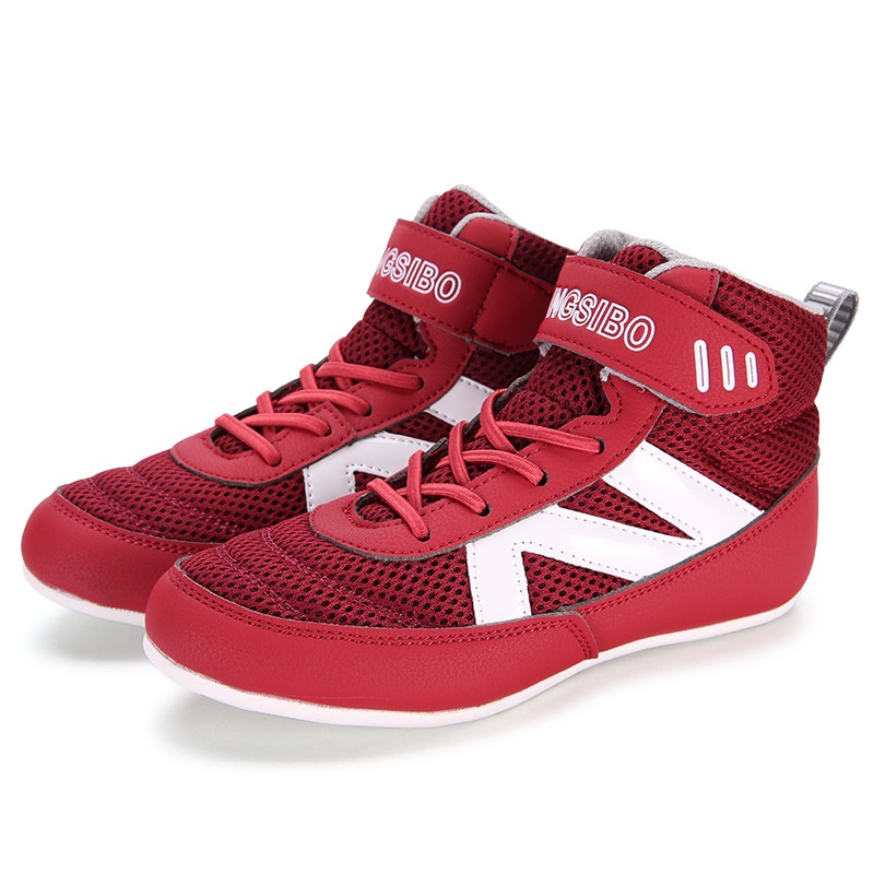 Mingsibo Low Top Training Kids Boxing Shoes Red/White Shopee Malaysia