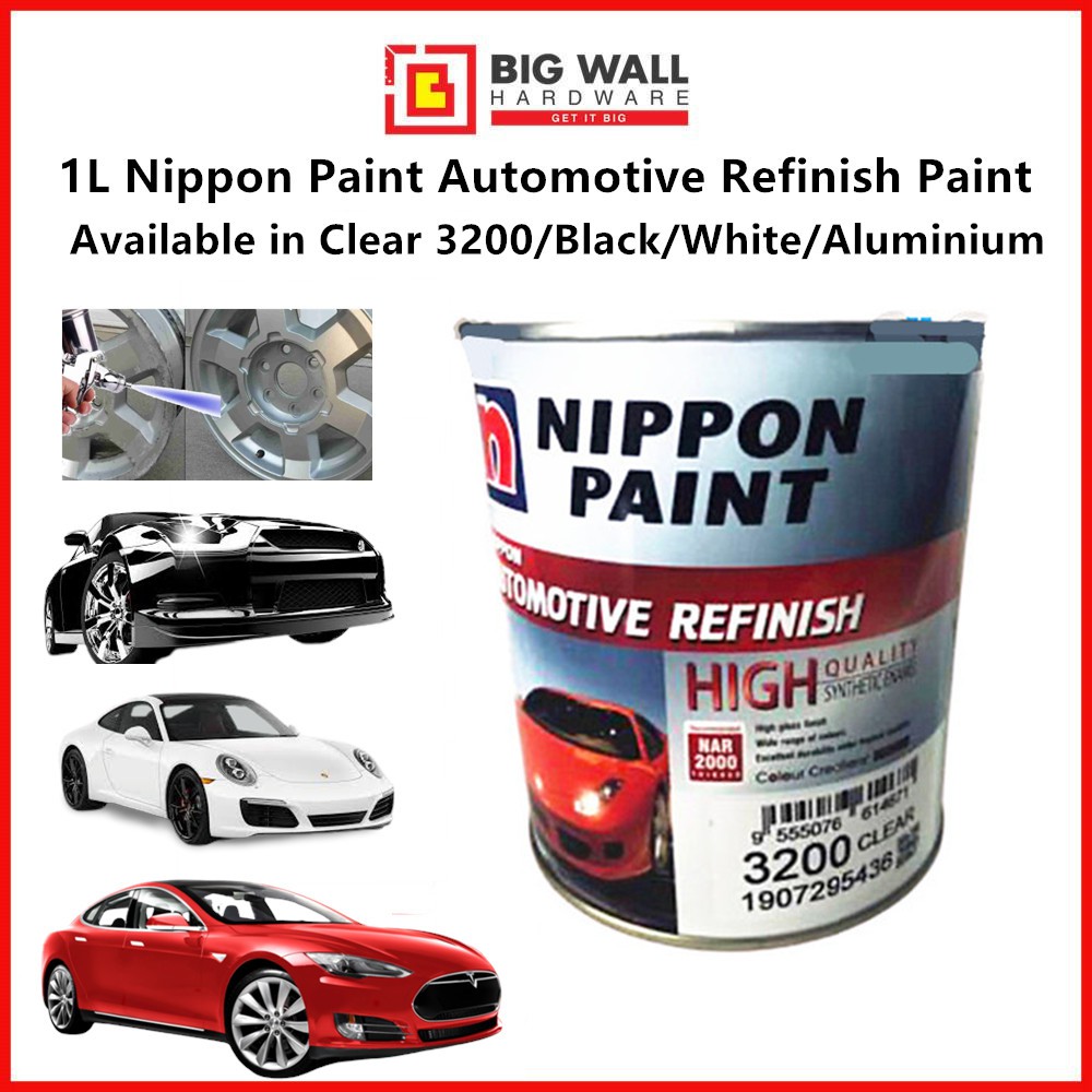 1L Nippon Paint Automotive Refinish Paint Clear 3200/Black/White