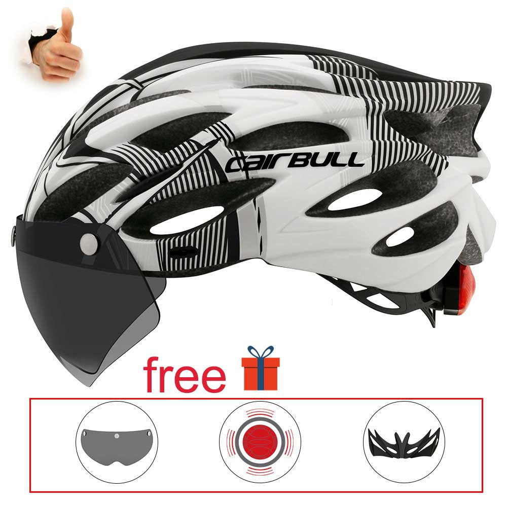 Ready Stock Mtb Helmet Basikal Cairbull Ultralight Cycling Helmet With Visor With Light