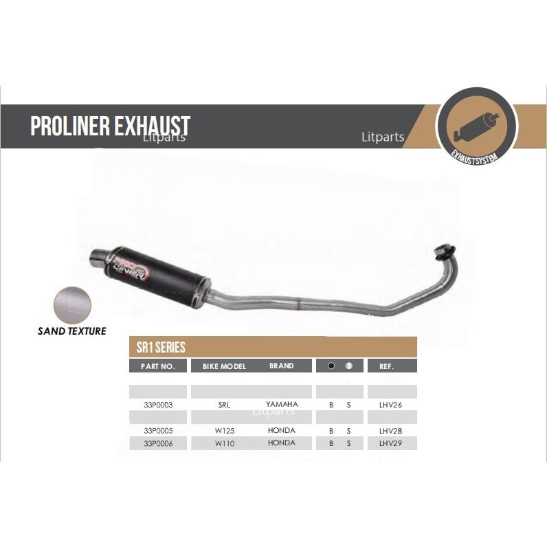 Proliner Pro Liner Exhaust Muffler Chamber WAVE125 WAVE110 SRL110 ...