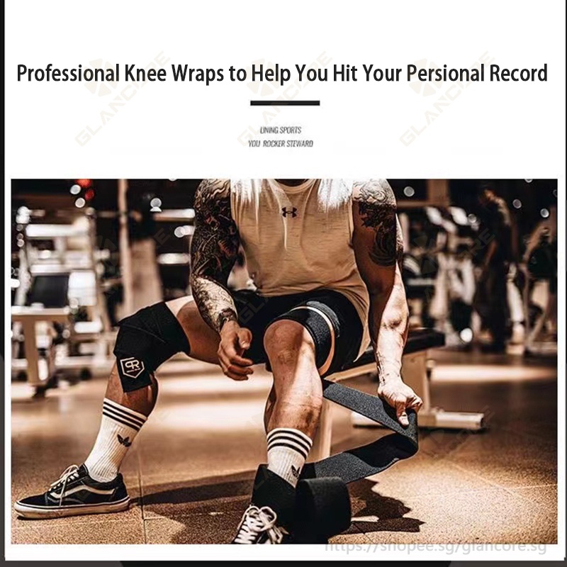 Personal Record Weightlifting Knee Wraps (Pair) for Powerlifting