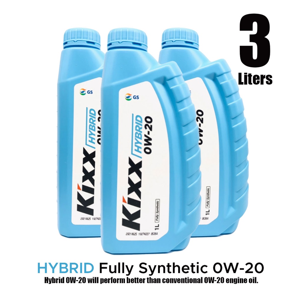 GS KIXX 0W20 Hybrid (1Liter/3 bottle) - 0W20 3 liters for suitable for ...