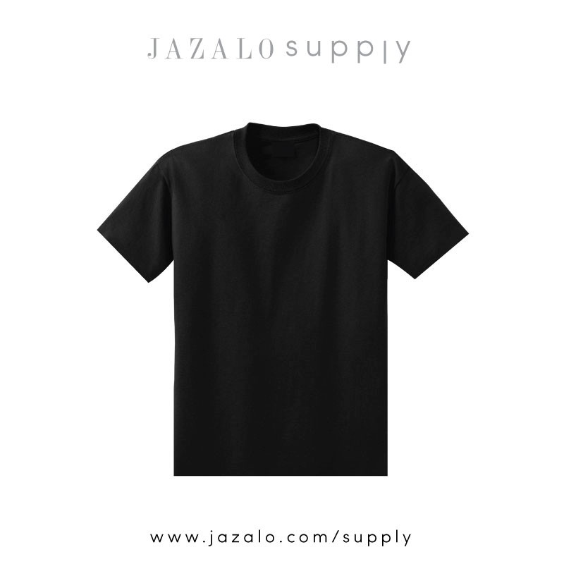 Plain Black Cotton  Microfiber T shirt Kids Baju  Jersi 