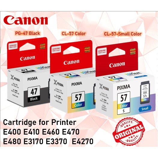 Canon PG47 Black Ink Cartridge/ CL57 / CL57 Small Color Ink