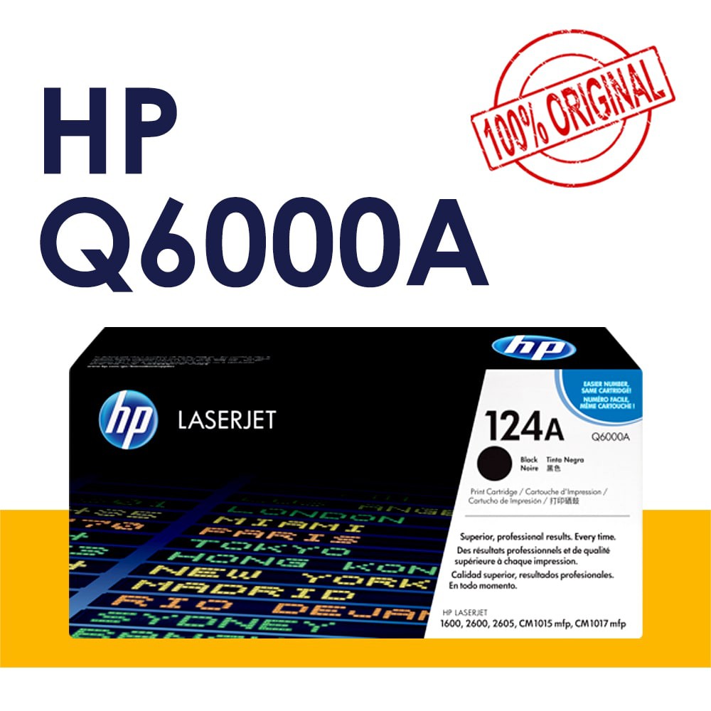 Q6000a Original Hp 124a Black Original Laserjet Toner Cartridge Shopee Malaysia 7771