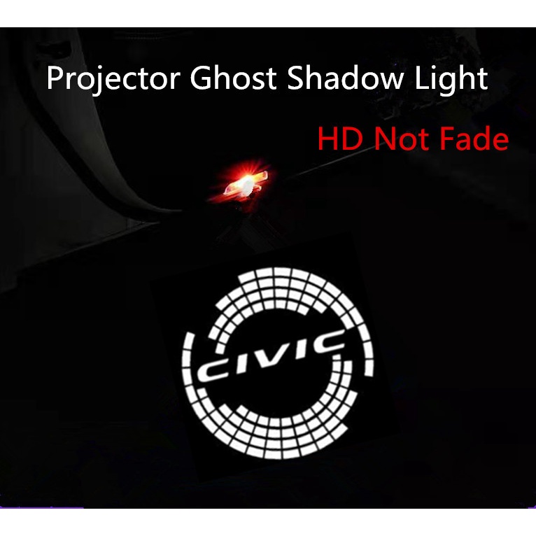 Car door Logo Projector Light Ghost Shadow 3D For honda CIVIC