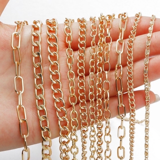 KC Gold Long Necklace Chains Iron Bulk For DIY Jewelry Findings Making Materials Accessories