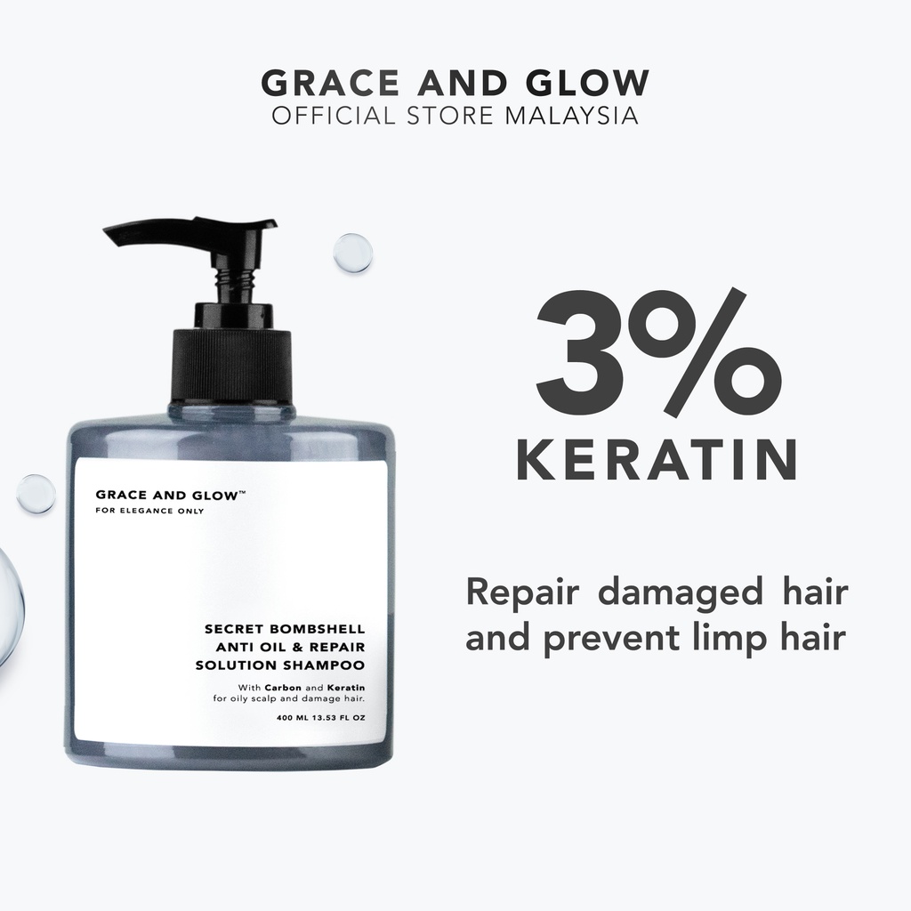 Grace and Glow Secret Bombshell Anti Oil & Repair Solution Shampoo for