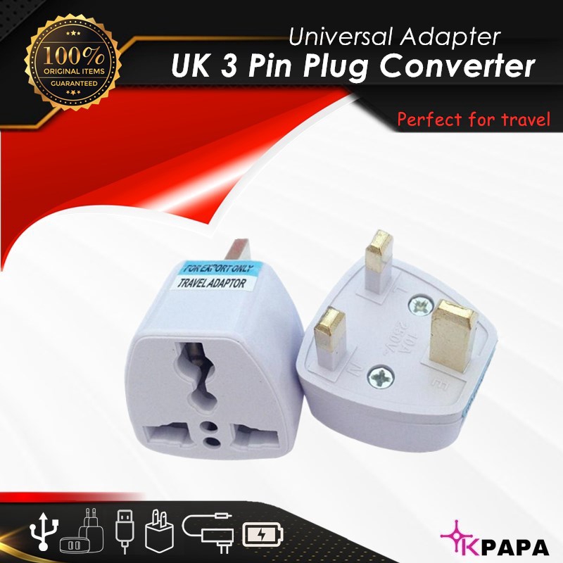 Universal Adapter UK 3 Pin Plug AC Adapter Converter Shopee Malaysia