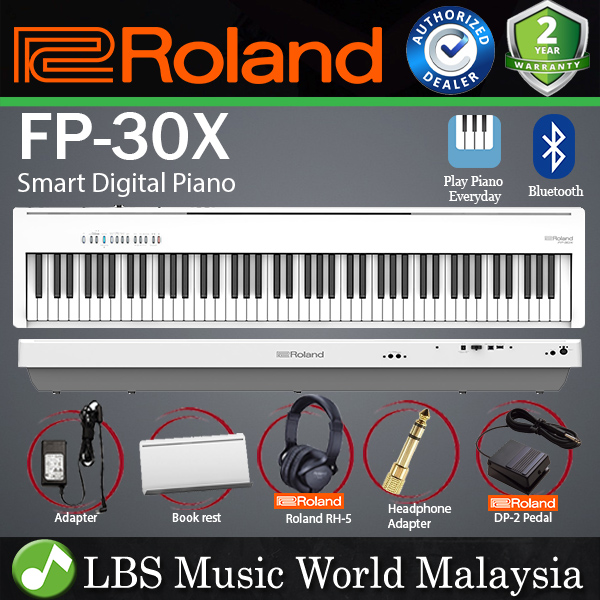 Roland Fp 30x Keys Digital Piano Portable Package Weighted Electric Keyboard White Fp30x Fp30 X Fp 30x Shopee Malaysia