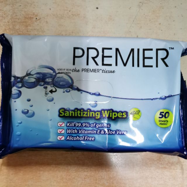 PREMIER SANITIZING WIPES wet tissue | Shopee Malaysia