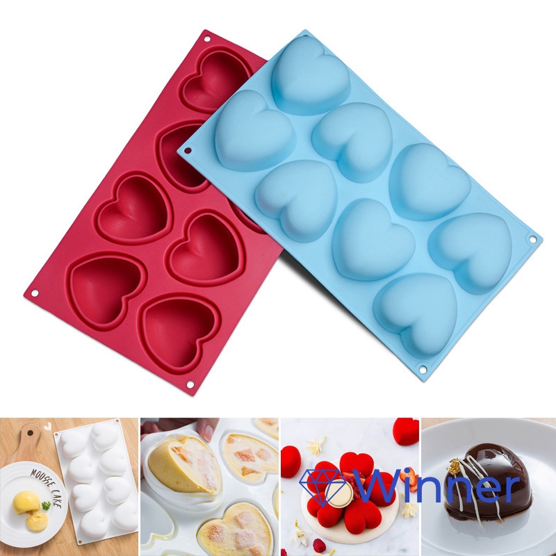 3D Heart Cake Fondant Mold Chocolate Bread Pastry Baking Mould J