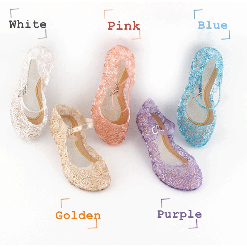 Kids Girls Crystal Jelly Sandals Princess Elsa Cosplay Party Dance Shoes  Frozen 2 Elsa Shoes | Shopee Malaysia