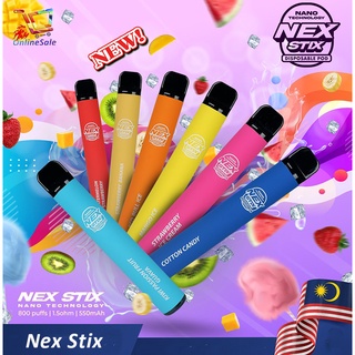 Genuine Nano Technology Nex Stix dispo 800p NEX STIX 550 mAh 3.2 ML Ready Stock