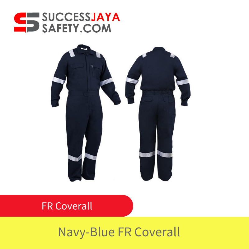 (Navy Blue) Fire Retardant Coverall,Fire Resistant Coverall and Anti-Particulate Overall Protection Isolation Clothing