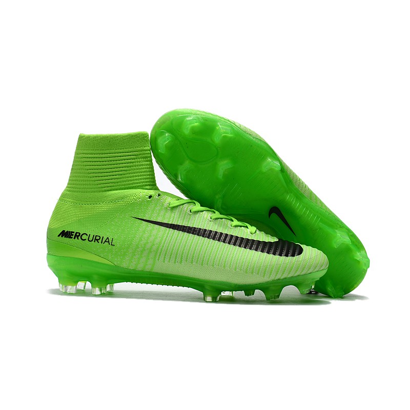 nike mercurial green and black