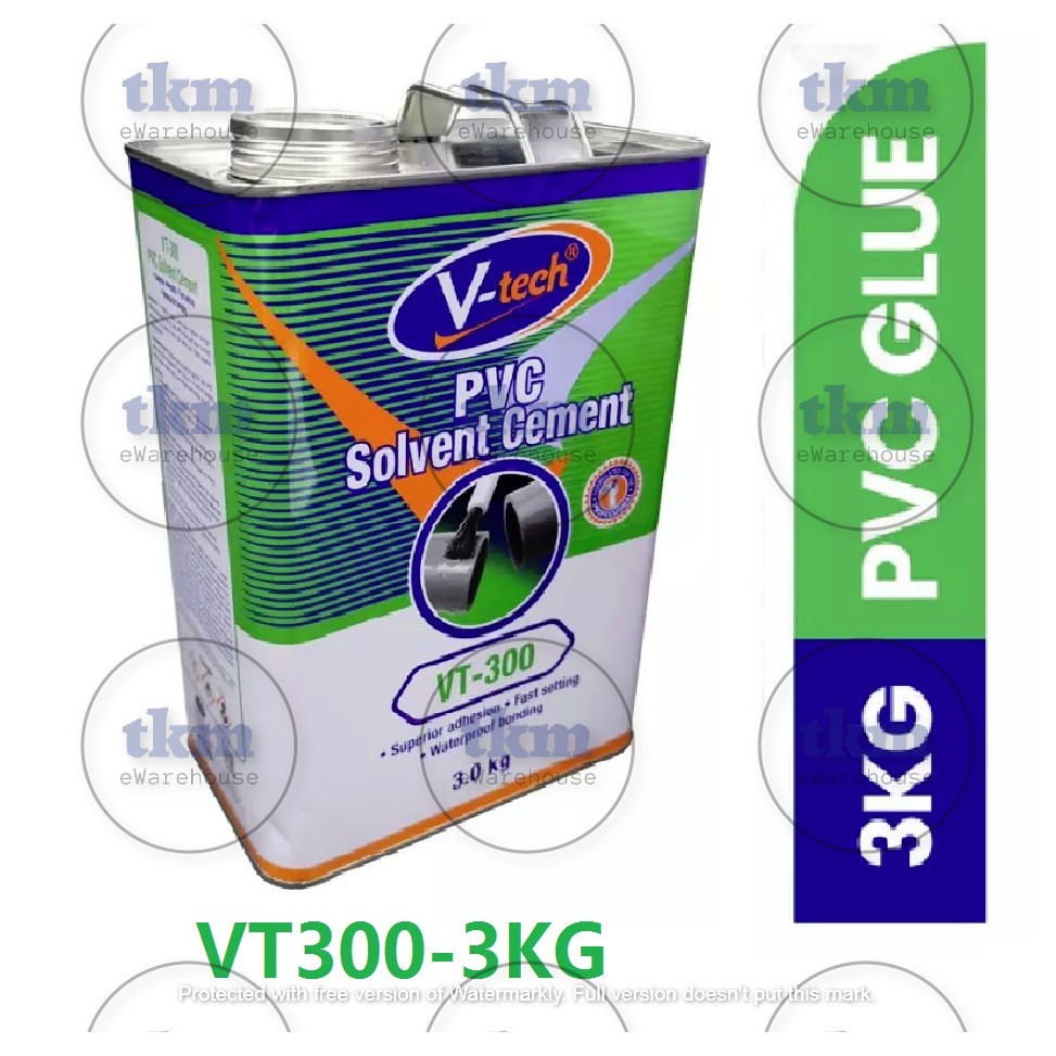 VITAL VTECH VT300 3KG Solvent Cement Gum PVC Pipe Glue BRAND VTECH PVC