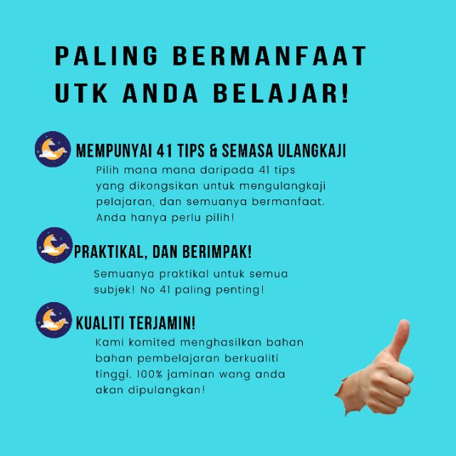Buku 41 Tips Idea Semasa Ulang Kaji Utk Belajar Lebih Berkesan Dan Berimpak Tinggi Shopee Malaysia