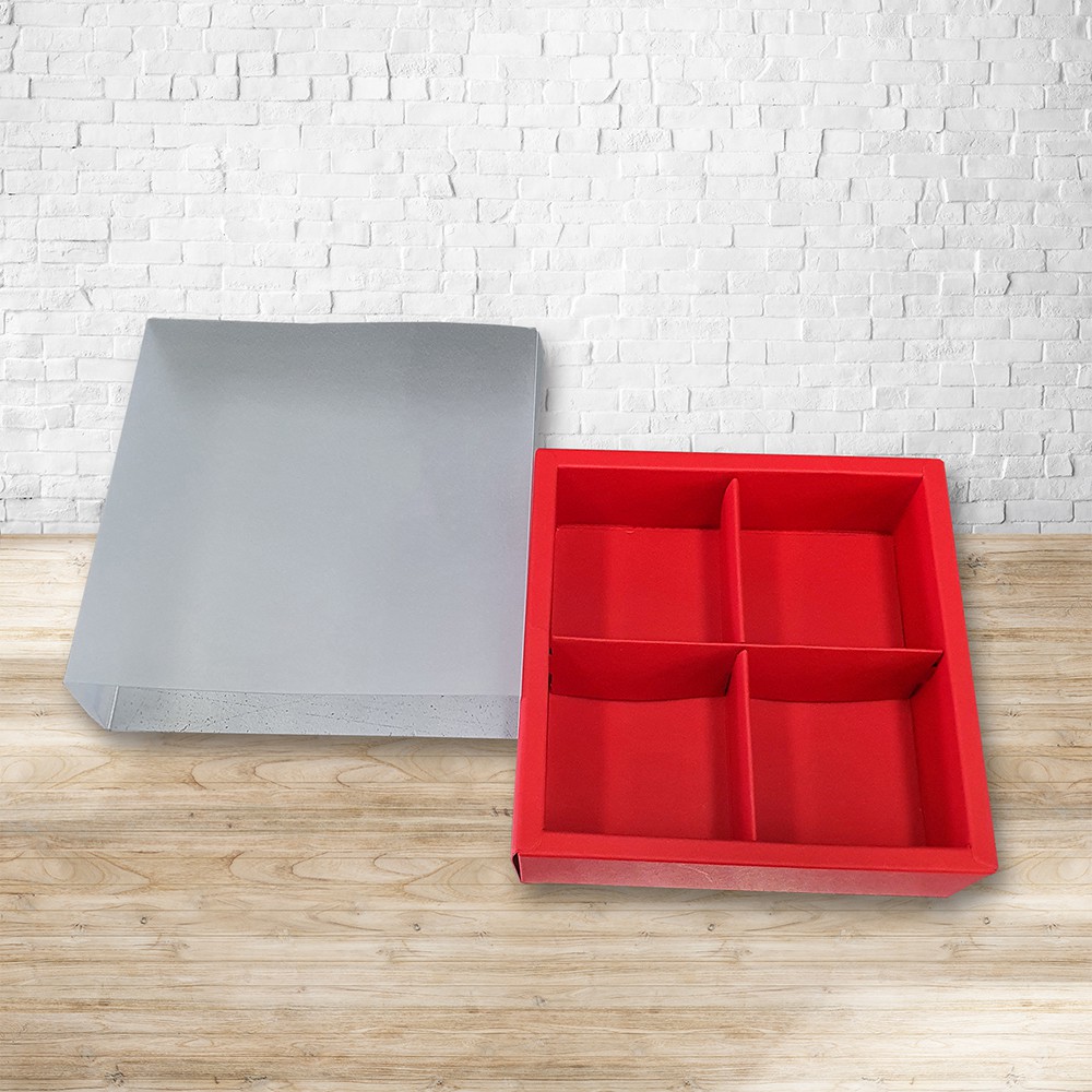 4 holes Red Gift Box | Cake Box | Mooncake Box | CNY Box | Kotak Kek ...