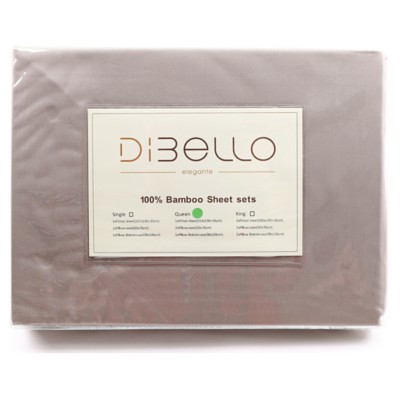 DiBello 100% Organic Bamboo Bed Sheet Set (Color: Simply Taupe)