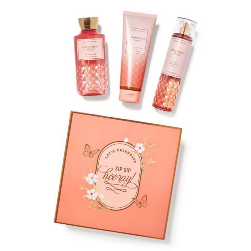 Bath And Body Works Champagne Toast Box Gift Set 