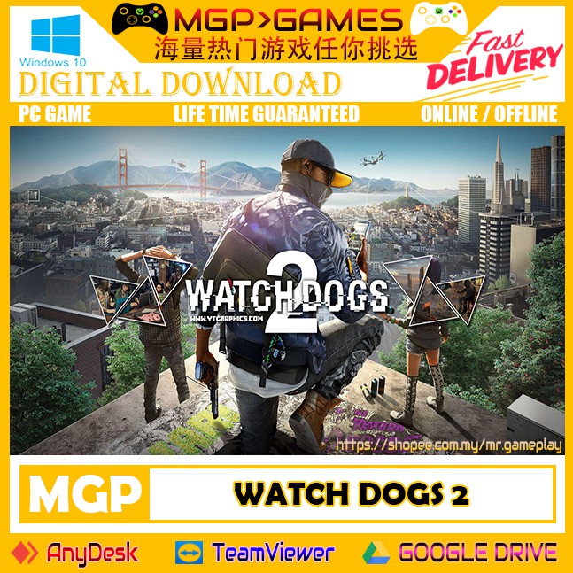 Watch Dogs 2 Pc Game Offline Digital Download Google Drive Shopee Malaysia