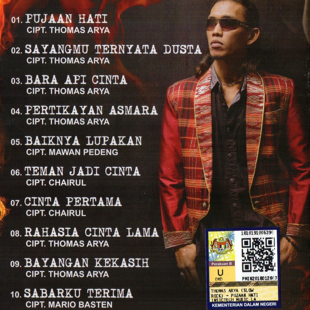 Thomas Arya Pujaan Hati Slow Rock Karaoke Vcd