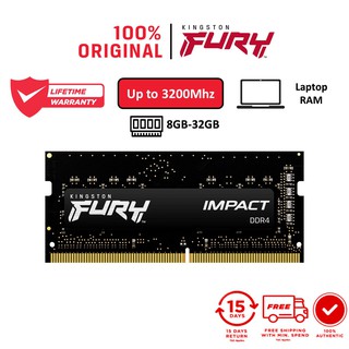 Kingston Fury IMPACT DDR4 2666/2933/3200Mhz Notebook Memory SODIMM RAM (4GB/8GB/16GB/32GB)