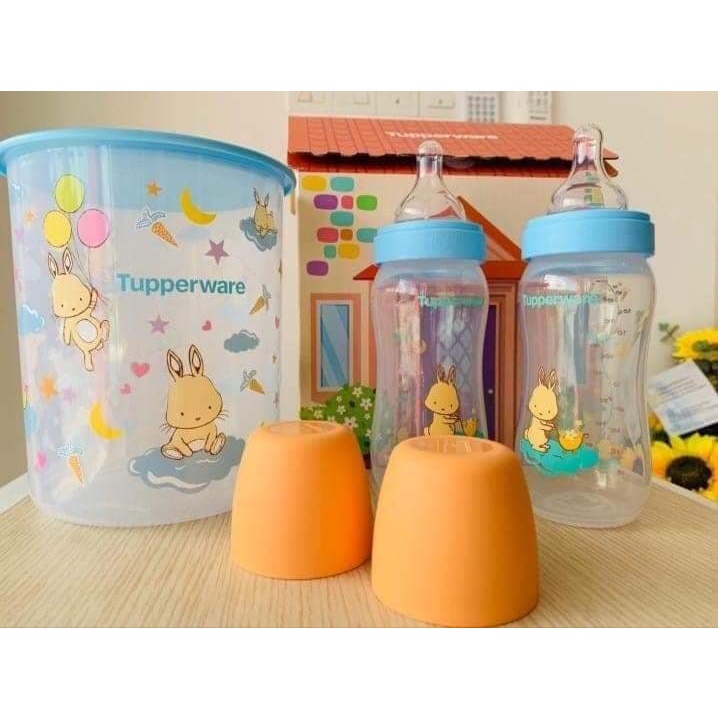 Puting/Teat] Tupperware Baby Gift Set Happy Bunny Bekas Susu Kedap Udara  Botol Susu Baby Bottle With Teat Shopee Malaysia