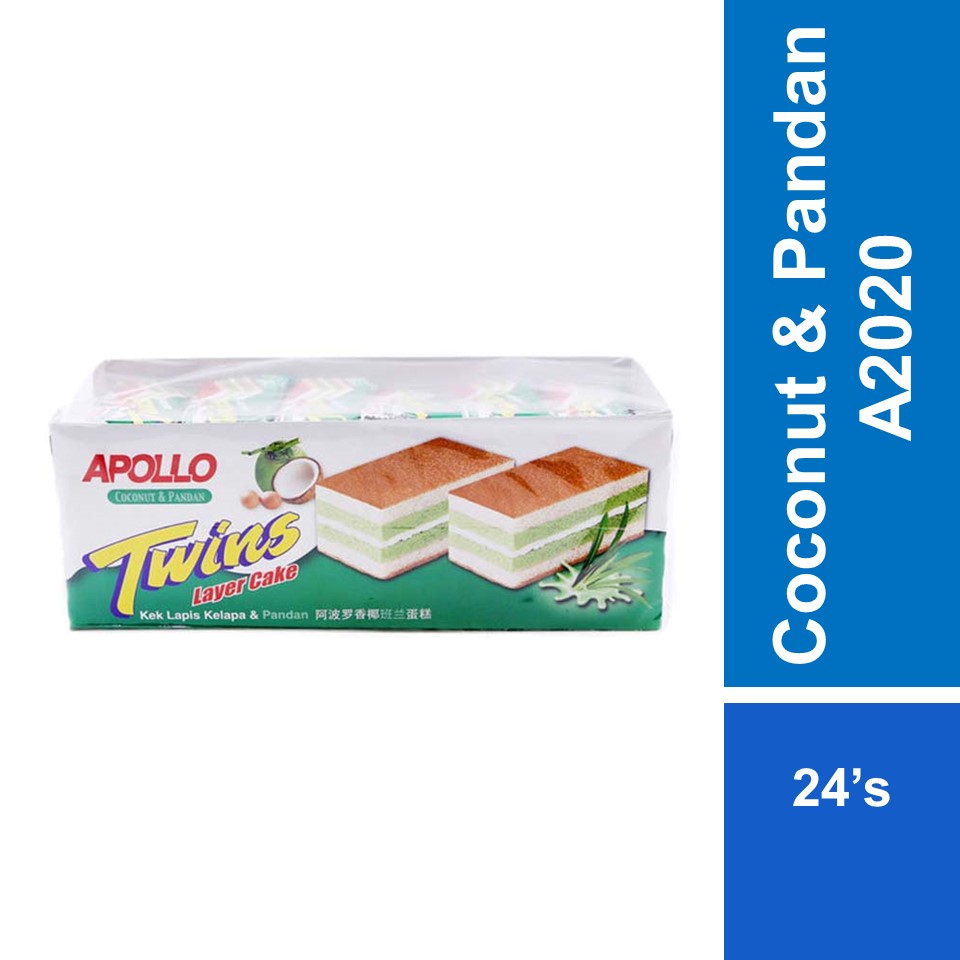 Apollo Coconut & Pandan Twin Cake A2020 24's