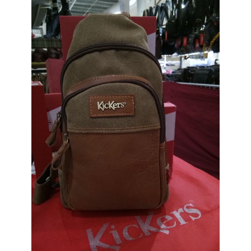 Original Kickers Canvas + Leather, Chest Bag(1KICC 78599) Shopee