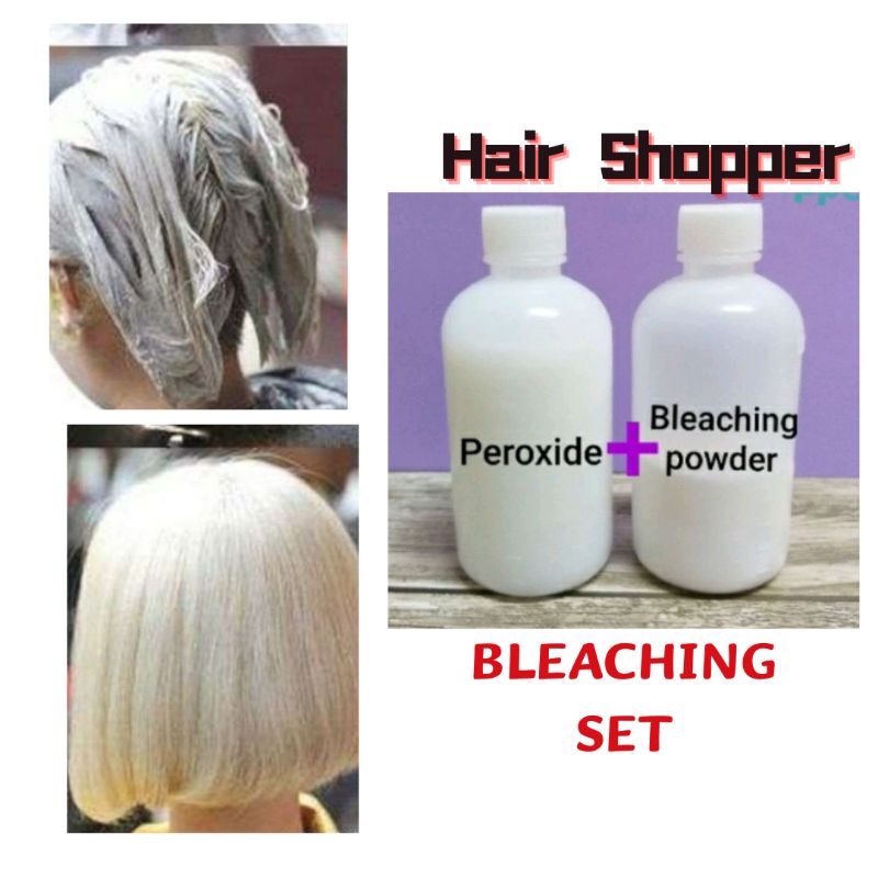 READY STOCK (FREE GLOVE) HAIR BLEACH SET (100ML) PEROXIDE & BLEACHING