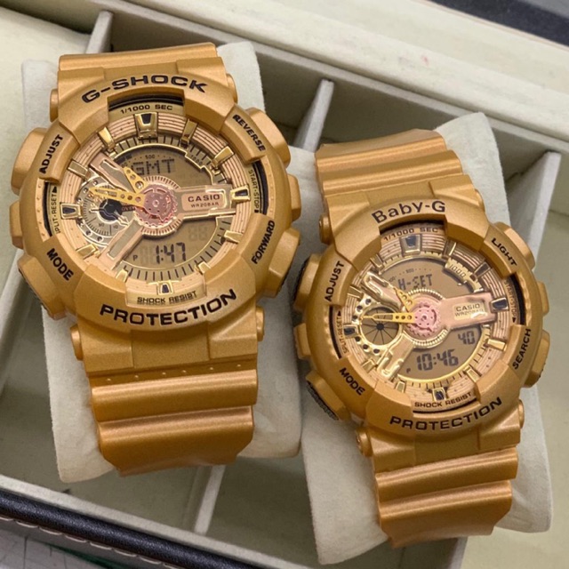 g shock in gold colour