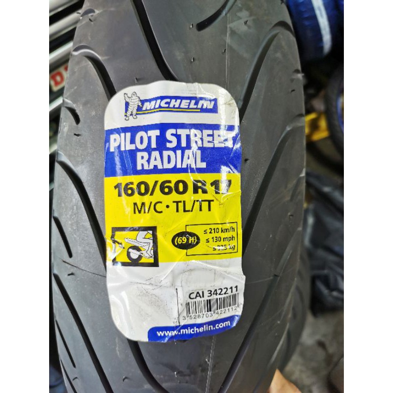 Michelin Pilot Streets Radial 160 60 Zr17 21 Shopee Malaysia