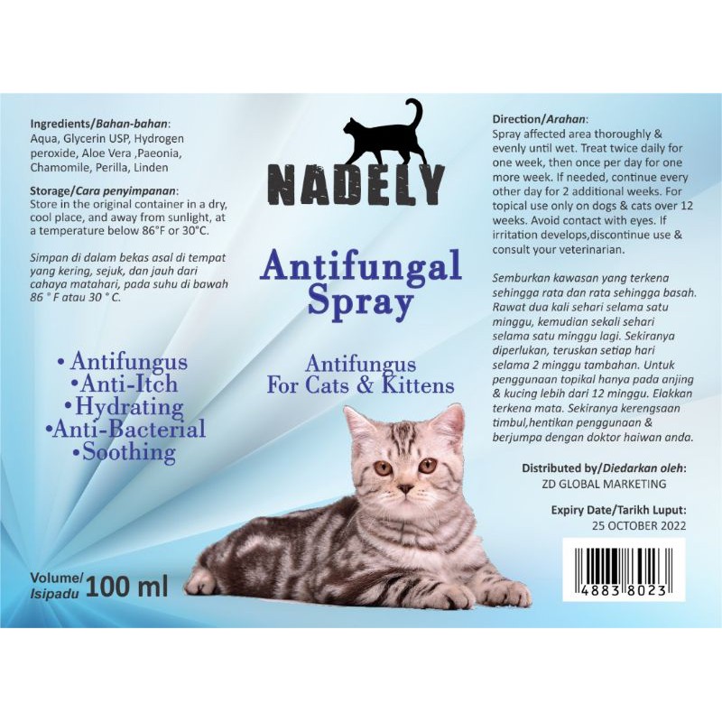 UBAT FUNGUS NADELY SPRAY ANTIFUNGAL ANIMAL ANTI FUNGUS KURAP 